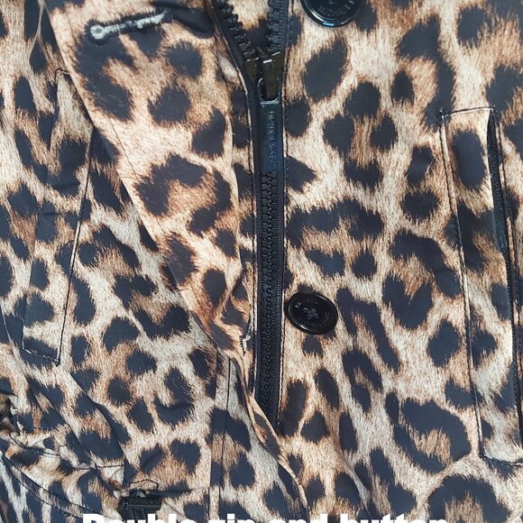 Michael Kors Leopard Print Hooded Jacket - Size XS - Picture 7 of 10